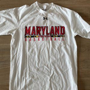 Maryland Terrapins Basketball Under Armour Shirt Men Small